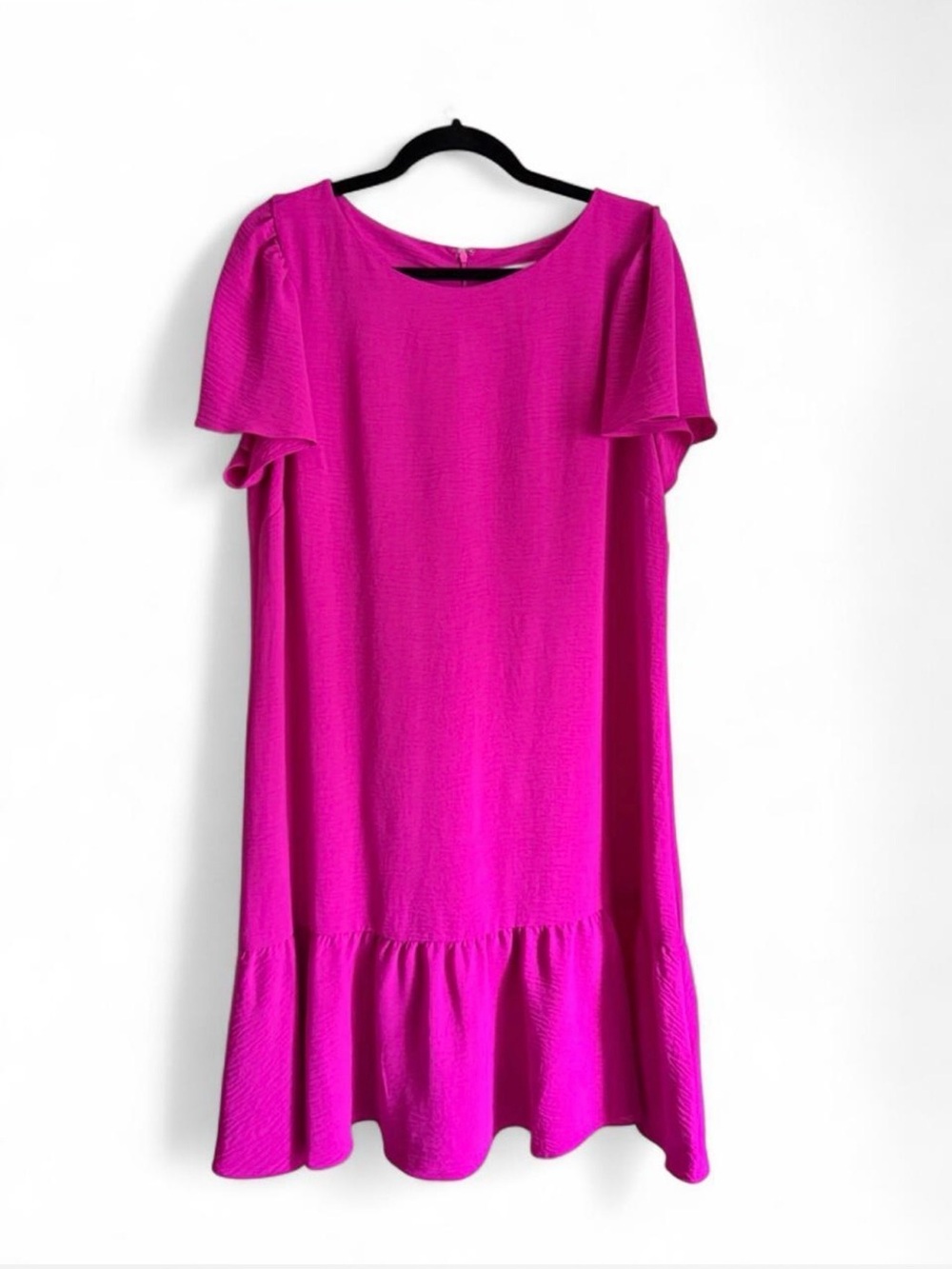 Dkny Women’s Fuchsia Ruffle-Hem Dress